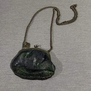 American Rag Black and Green Floral Purse